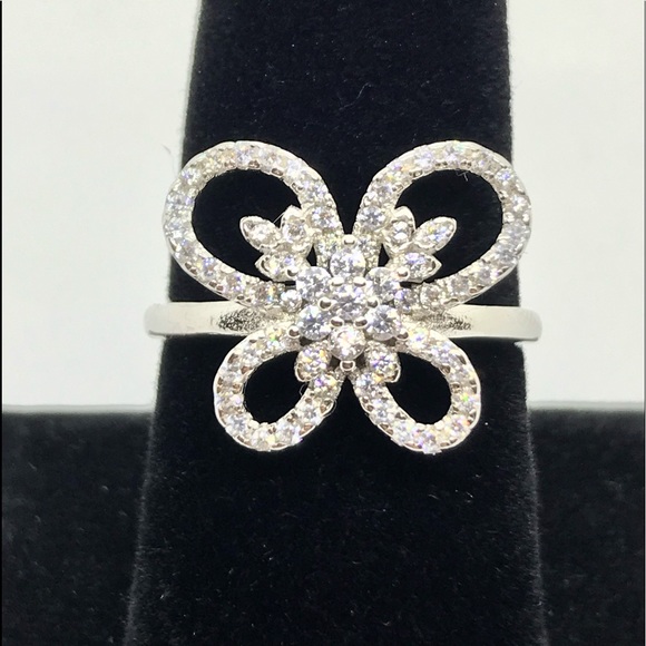 925 sterling silver butterfly 🦋 cz ring - Picture 4 of 10